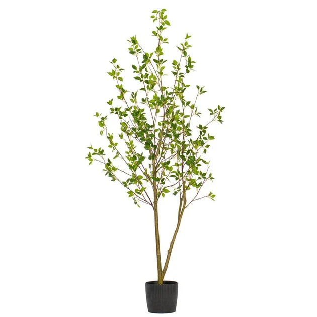 72" Artificial Baby Leaf Tree in Pot