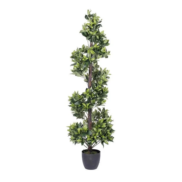 5' Artificial Spiral Bay Tree in Plastic Pot