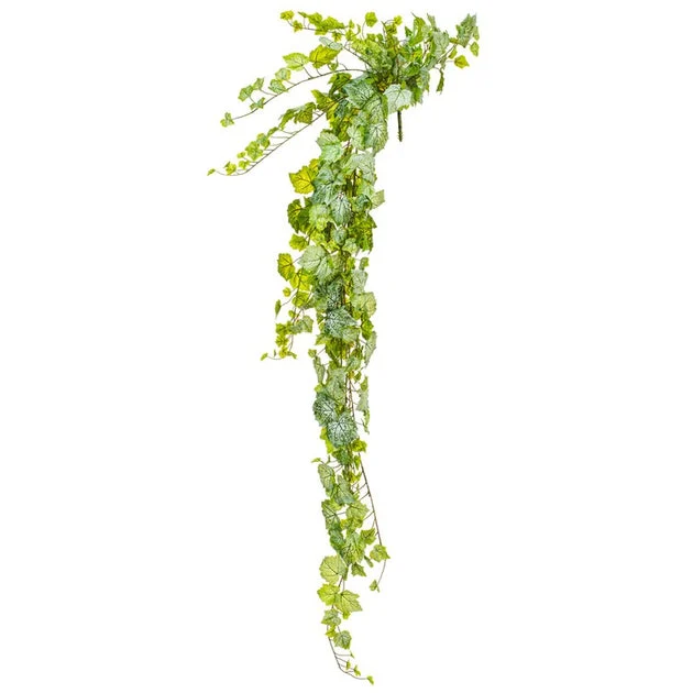 6' Artificial Green & White Grape Ivy Hanging Bush
