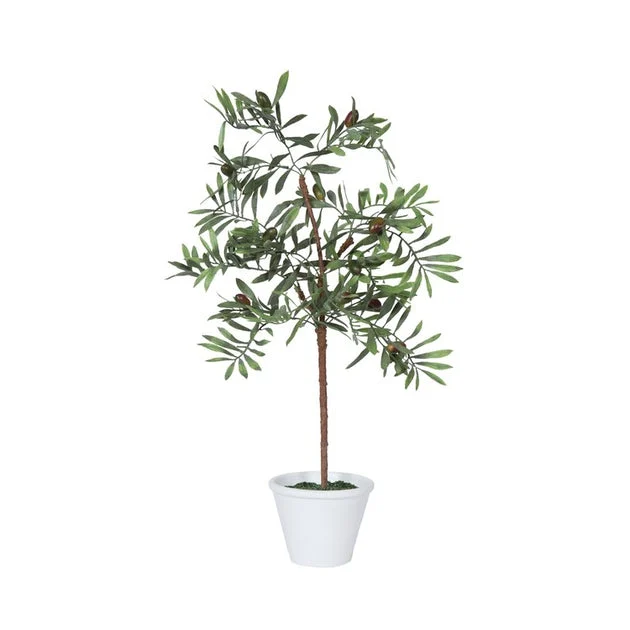 Vickerman 27" Artificial Green Olive Hill Tree.