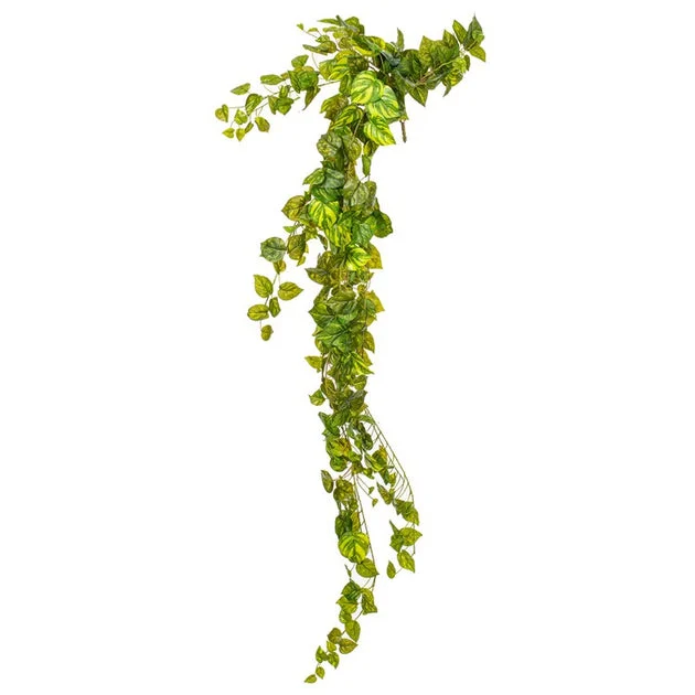 6' Artificial Green Pothos Leaf Hanging Bush