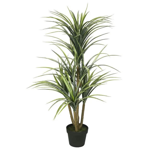 40" Artificial Green Yucca in Plastic Pot