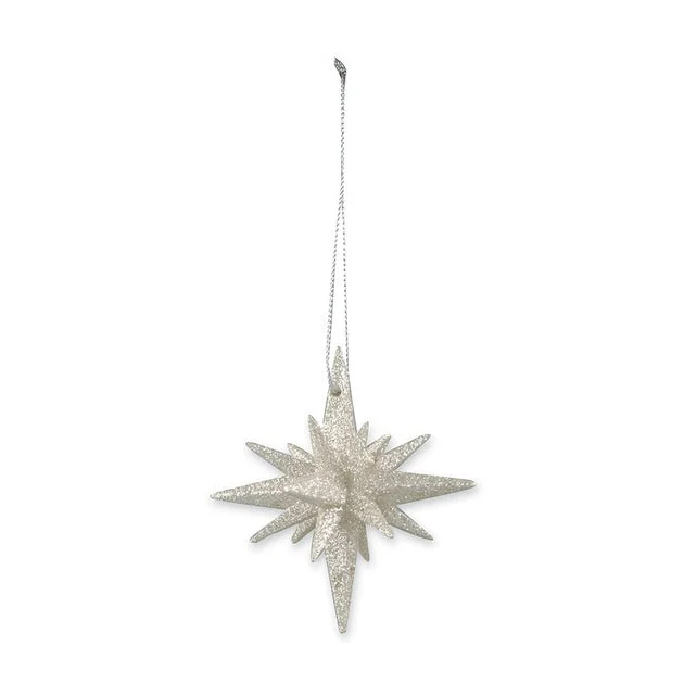 Platinum Sparkle Moravian Star Set of 6