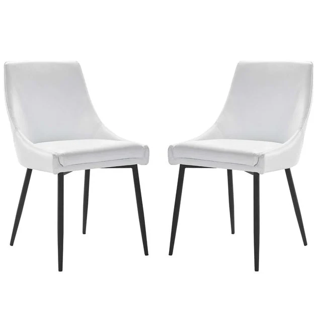 Viscount Vegan Leather Dining Chairs Set of 2