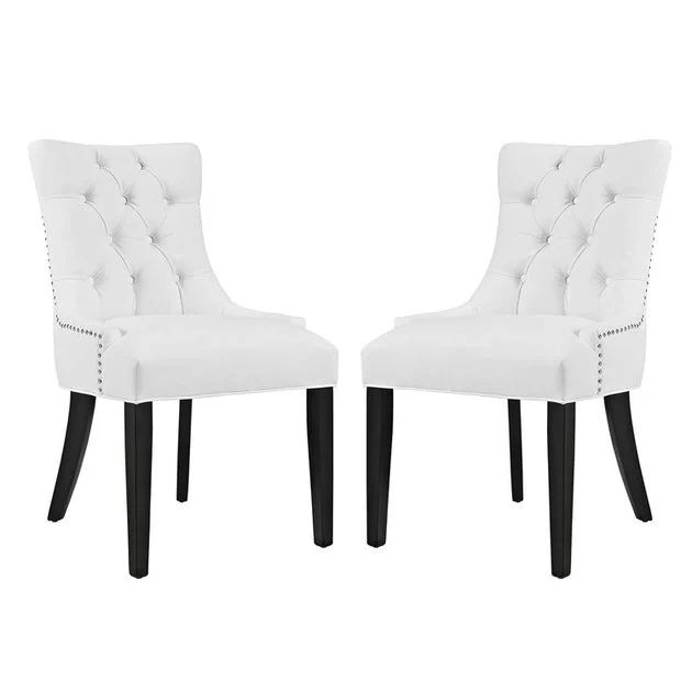 Regent Vinyl Dining Side Chairs Set of 2
