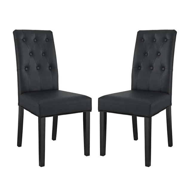 Confer Vinyl Dining Side Chairs Set of 2