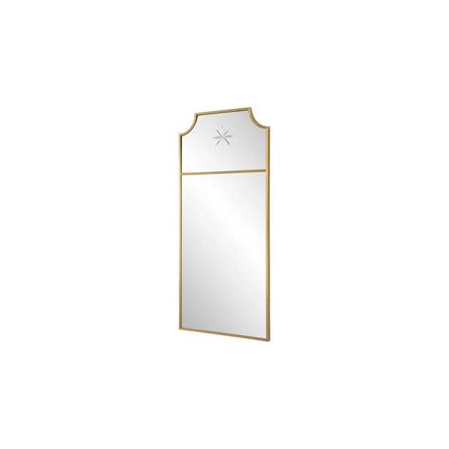 Caddington Tall Brass Wall Mirror