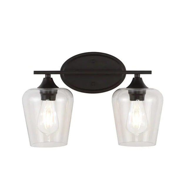 Jayne Two-LED Light Bathroom Vanity Fixture - Oil Rubbed Bronze