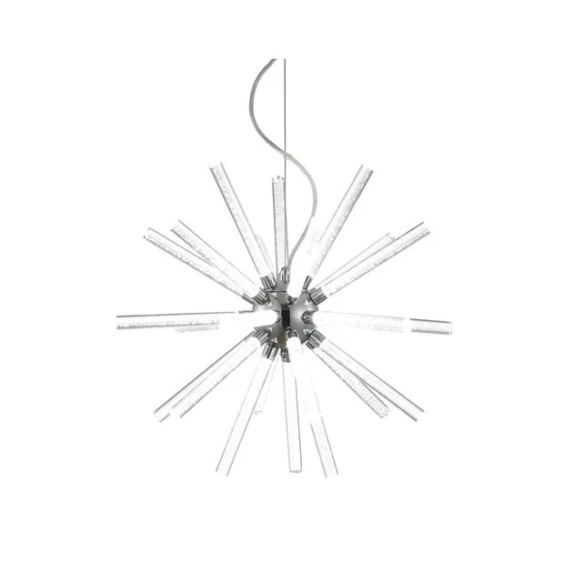 Soyuz LED Starburst Pendant - Chrome and Clear