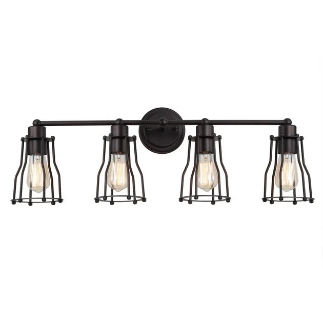 Florence Four-Light Bathroom Vanity Fixture - Oil Rubbed Bronze
