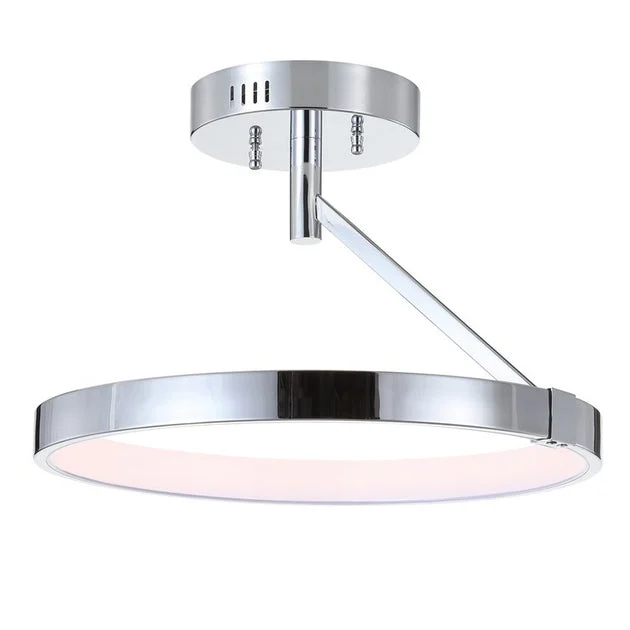 Owen Semi-Flush Mount Ceiling Fixture - Chrome