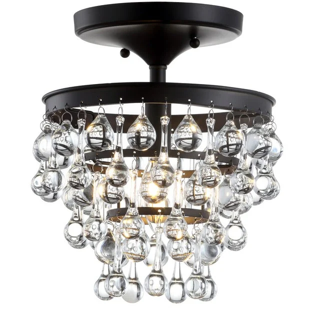Toronto Single-Light Semi-Flush Mount Ceiling Fixture - Oil Rubbed Bronze