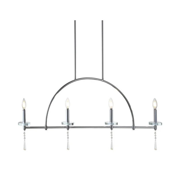 Doris Four-Light LED Linear Pendant - Chrome