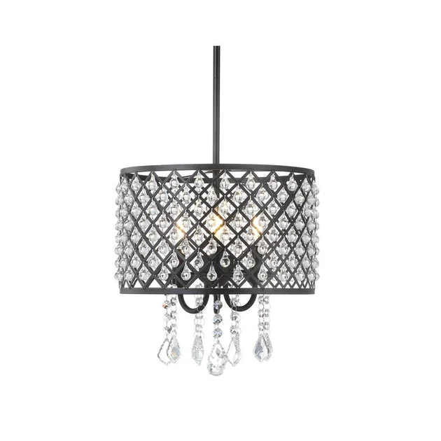 Gigi Three-Light Pendant - Black