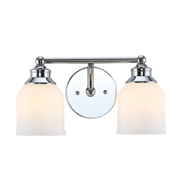 Lydia Two-Light Bathroom Vanity Fixture - Chrome