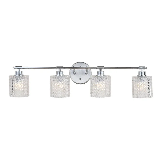 Spaulding Four-Light LED Bathroom Vanity Fixture - Chrome