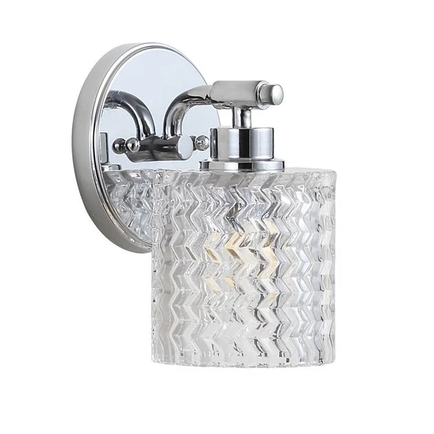 Spaulding Single-Light LED Bathroom Wall Sconce - Chrome