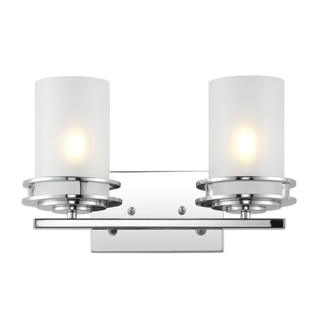 Fairfax Two-Light Bathroom Vanity Fixture - Chrome