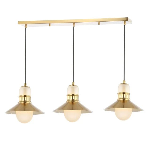 Colin Three-Light LED Linear Pendant - Brass Gold