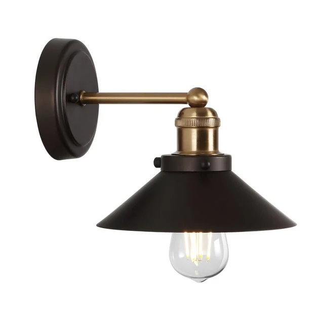 July Single-Light Bathroom Wall Sconce - Oil Rubbed Bronze/Brass Gold