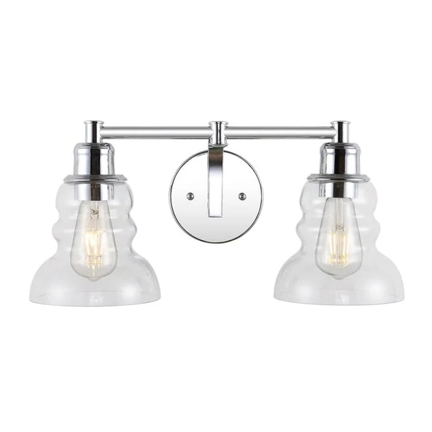 Manhattan Two-Light LED Bathroom Vanity Fixture - Chrome