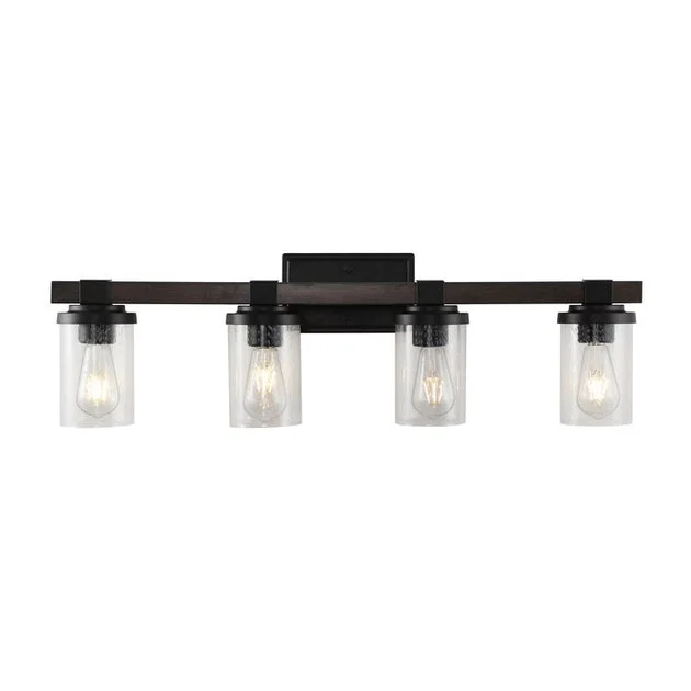 Bungalow Four-Light LED Bathroom Vanity Fixture - Oil Rubbed Bronze