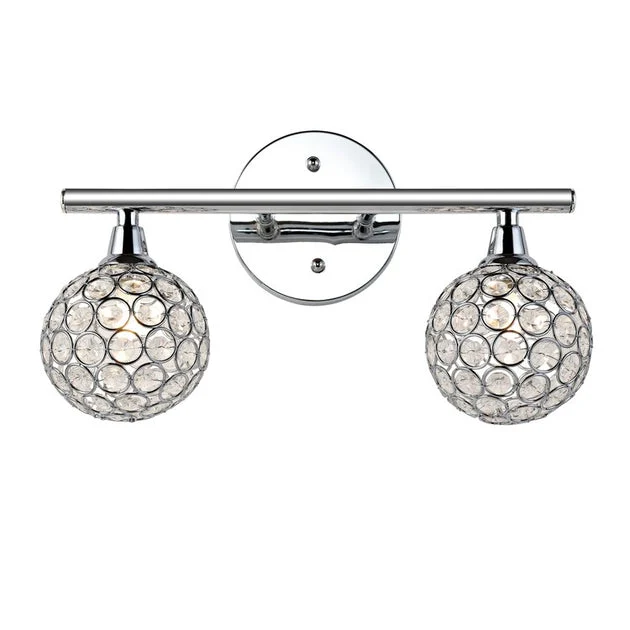 Maeve Two-Light Bathroom Vanity Fixture - Chrome