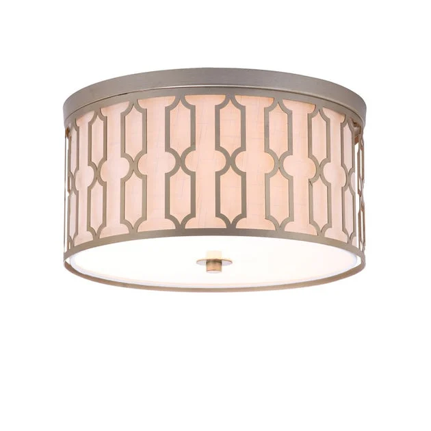 Link Three-Light Flush Mount Ceiling Fixture - Soft Gold