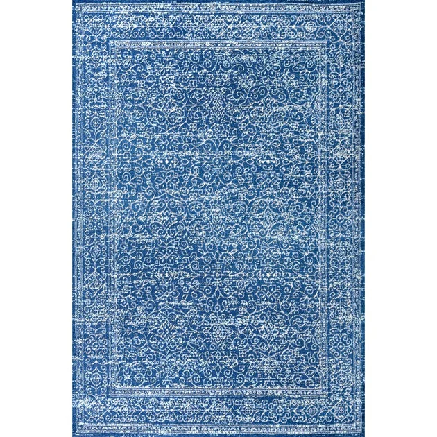 Azul Filigree 60"L x 36"W Area Rug - Blue