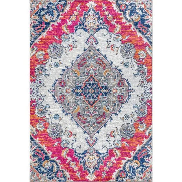 Bohemian Flair Boho Vintage Medallion 72"L x 48"W Area Rug - Multi