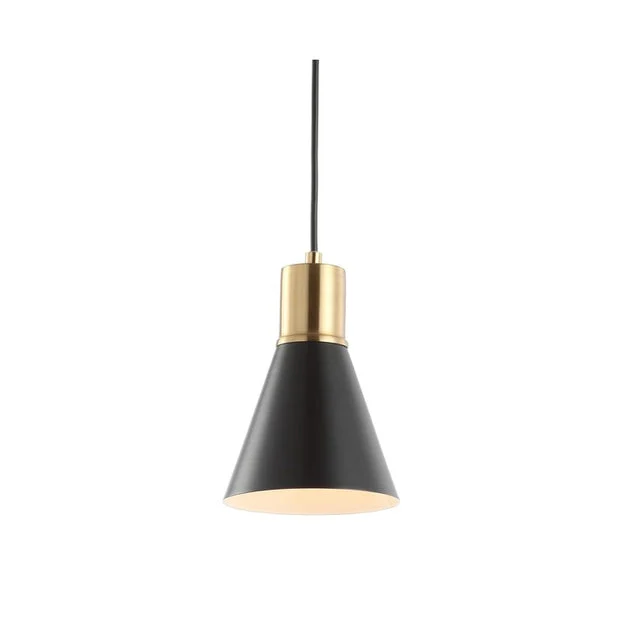 Apollo Single-Light Pendant - Black and Brass Gold