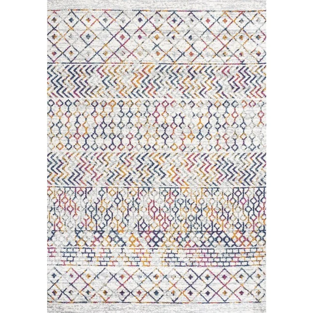 Arta Moroccan Vintage Geometric 60"L x 36"W Area Rug - Multi/Cream