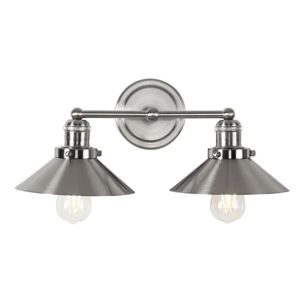 July Two-Light Bathroom Vanity Fixture - Nickel