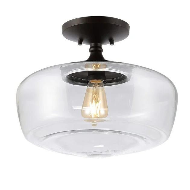 Marfa Single-Light LED Flush Mount Ceiling Fixture - Oil Rubbed Bronze