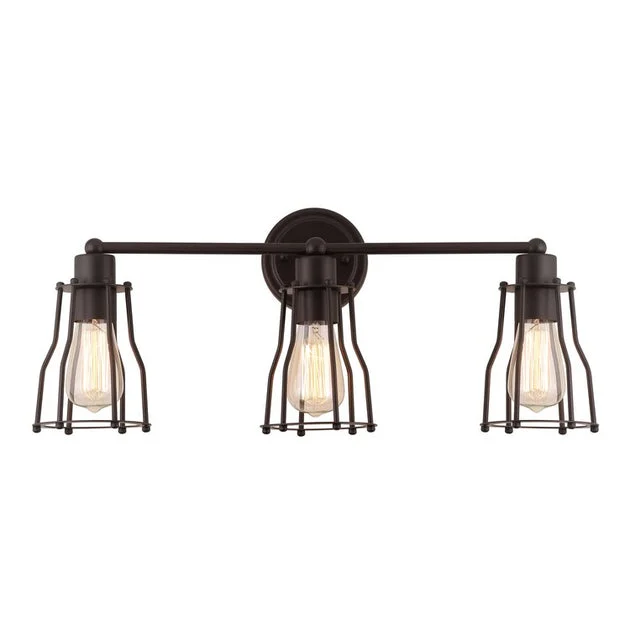 Florence Three-Light Bathroom Vanity Fixture - Oil Rubbed Bronze
