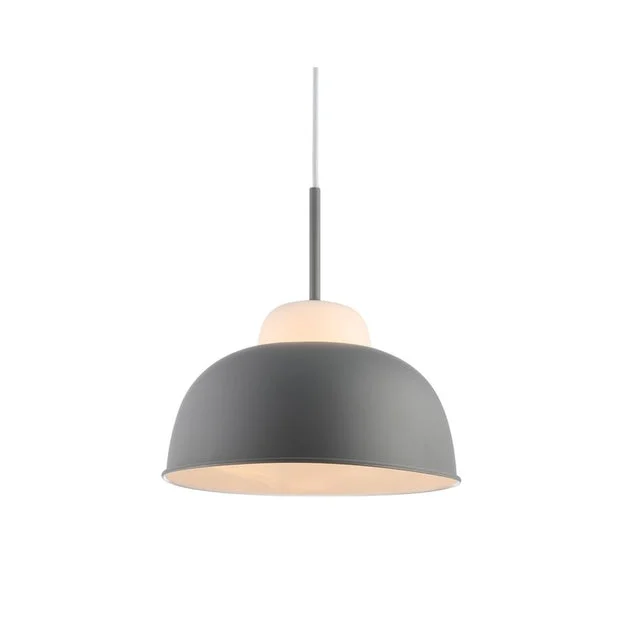 Simon Single-Light Pendant - Gray and White