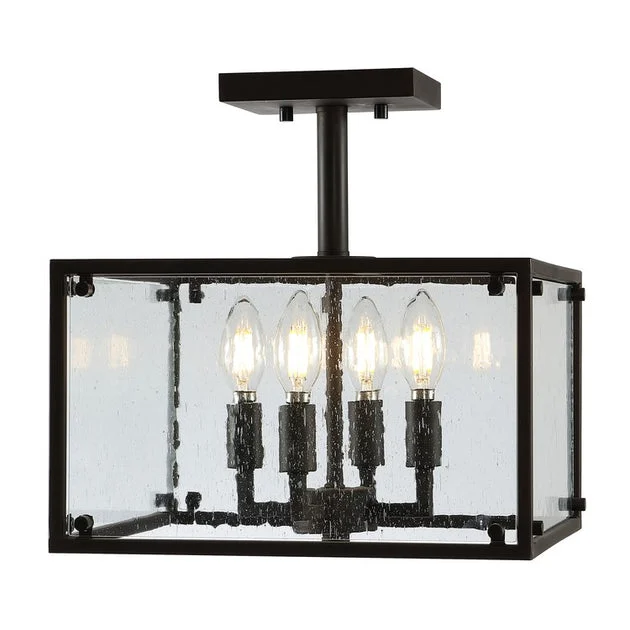 Paysan Four-Light LED Semi-Flush Mount Ceiling Fixture - Oil Rubbed Bronze