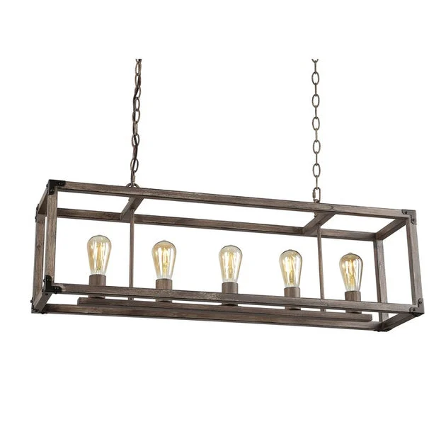 Magnolia Five-Light LED Linear Pendant - Brown