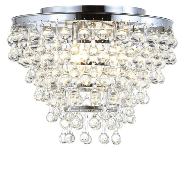 Toronto Three-Light Flush Mount Ceiling Fixture - Chrome