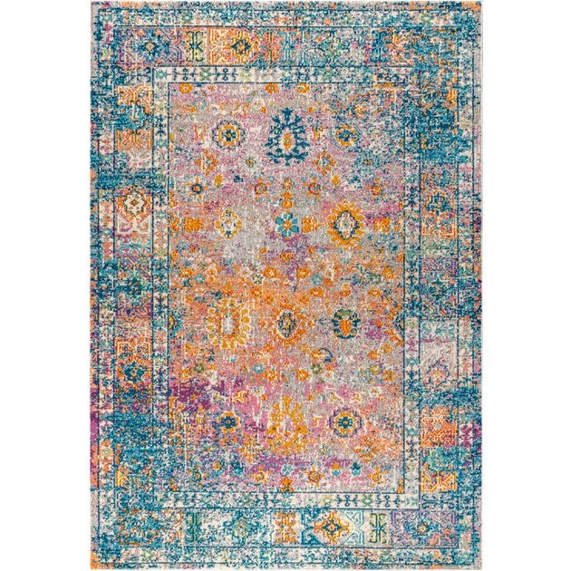 Bohemian Flair Boho Vintage Medallion 72"L x 48"W Area Rug - Cream/Navy