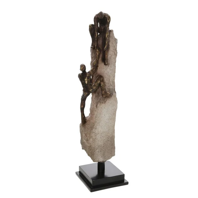 23" Rock Climbers Sculpture - Bronze