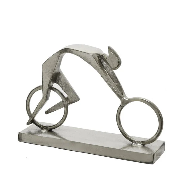 Metal Racing Cyclist - Silver