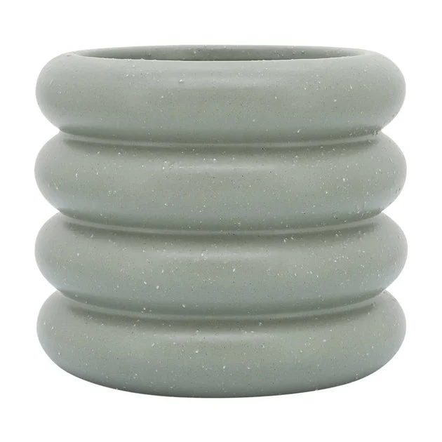 7" Bidendum Ceramic Planter - Green