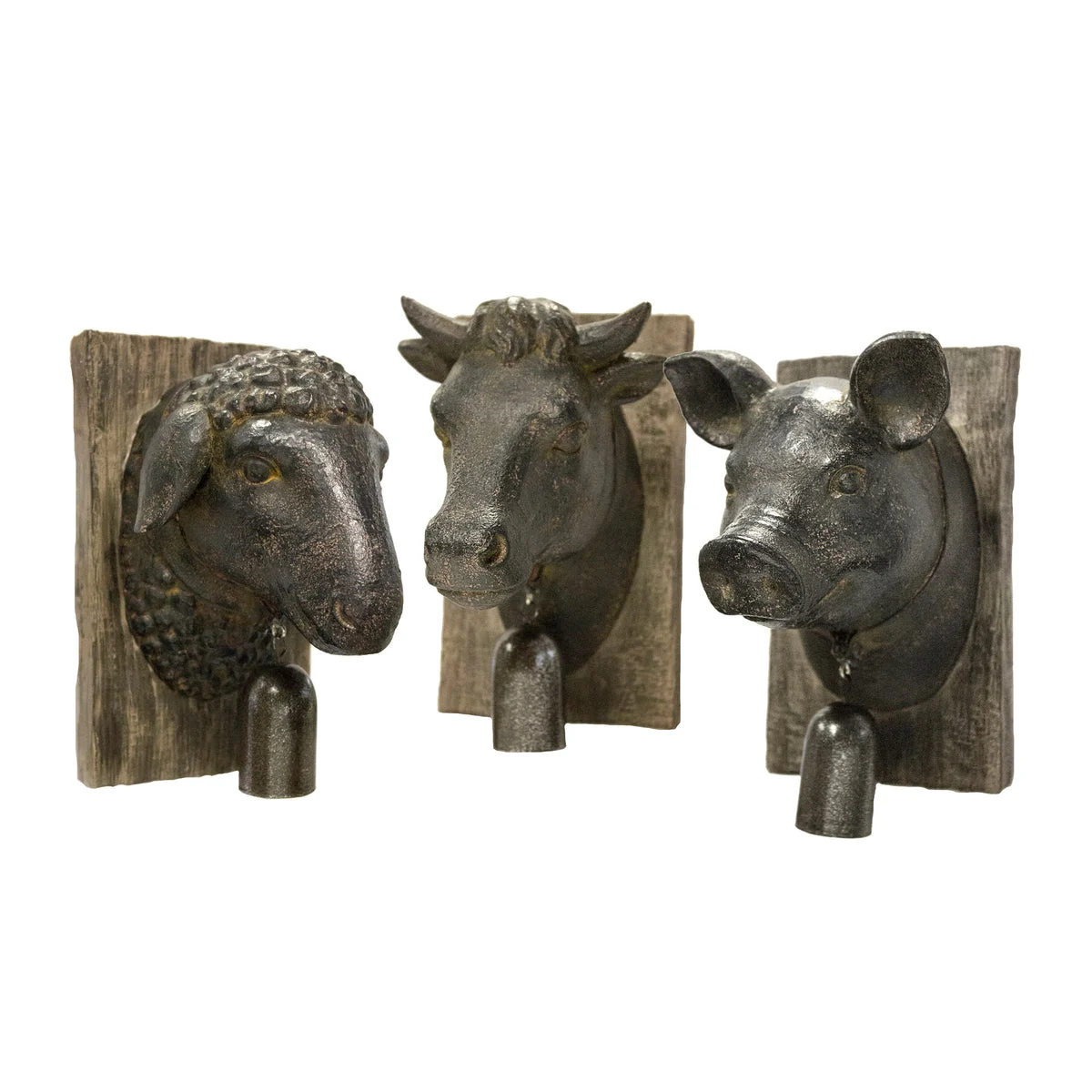 Sagebrook Home Animal Head Wall Plaque 3/A, Rust