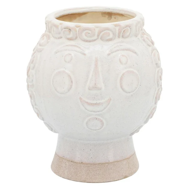 7" Grandma Face Planter - Ivory