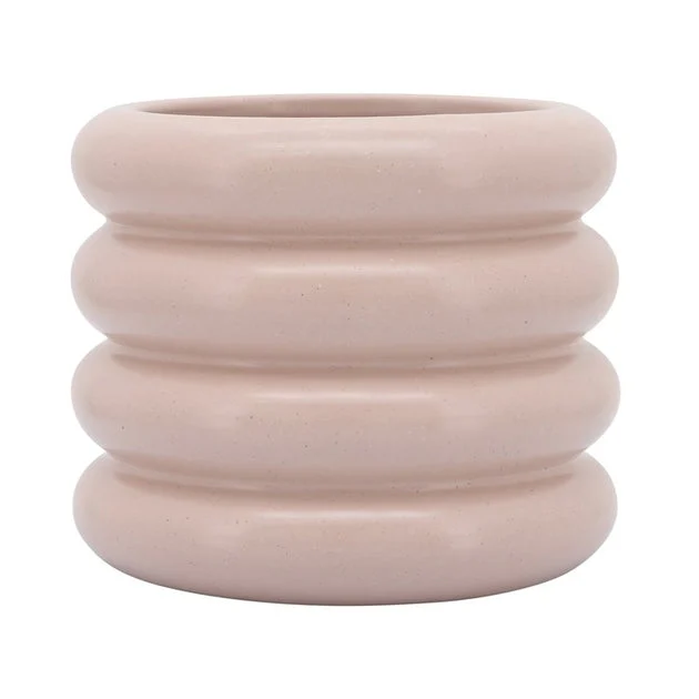 7" Bidendum Ceramic Planter - Dusty Rose