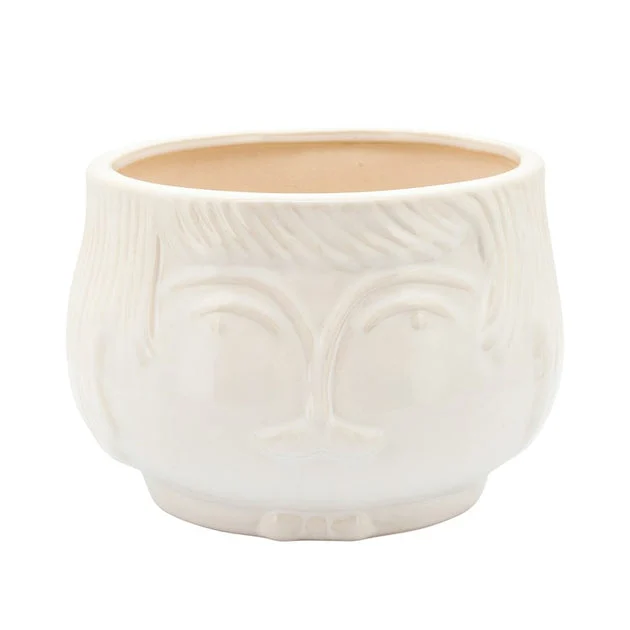 7" Grandpa Planter - White