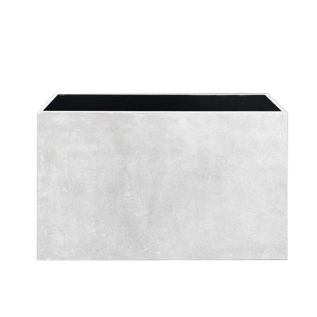 Rectangular Metal Planter Box - White