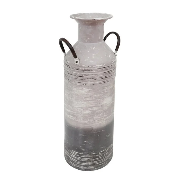 21.75" Vintage Milk Can - Gray
