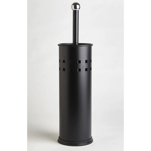 Vista Toilet Brush with Holder - Black
